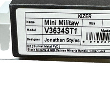 Kizer Mini Militaw TikTok exclusive GID Canvas Micarta Handle. Liner Lock picture