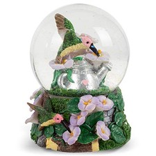 Elanze Designs Hummingbirds Purple Flowers Garden Tabletop Figurine 100MM Stu... picture