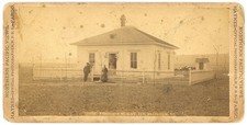 MONTANA CABINET PHOTO - Billings - WH Leland Residence - FJ Haynes 1880s picture