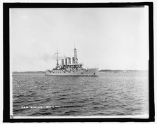 Photo:U.S.S. Montana 1912 United States Navy Battleship at Sea picture