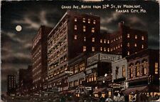 Postcard Grand Avenue North from 12th St. By Moonlight in Kansas City, Missouri picture