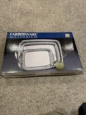 NEW Farberware Millennium 18/8 Stainless Steel Trays 11” 15” 17” 1998 Vintage picture