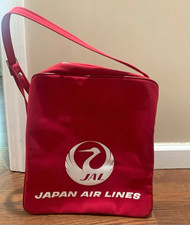 Vintage Japan Airlines JAL Red Shoulder Bag - Friendship Tours to China picture