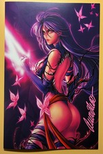 White Widow #1 Psylocke Virgin cover Anna Zhuo Signed w/COA picture