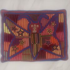 Vintage MOLA of Toucan Pillow made by Kuna women of Panama  approx. 15”x12” picture