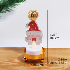 10pcs Christmas Santa Lamp LED Candle Holder Golden Candlestick Xmas Party Decor picture