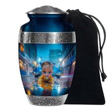 Baby With Car Cremation Urns For Human Ashes Adult Mother (10 Inch) picture