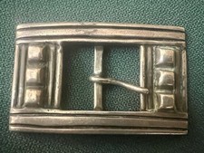 FANTASTIC WM SPRATLING 1940s STERLING SILVER PYRAMID BELT BUCKLE SIGNED picture