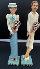 The Windsor Collection Man & Woman sport of  Tennis players 7.5” pair figurines picture
