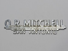 VTG O.R. Mitchell Plymouth San Antonio Texas Metal Dealership Badge Emblem Tag picture