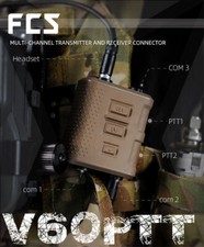 FCS V60 Multi-Channel Push To Talk Tactical Headphone PTT for PRC148 152 Radio picture