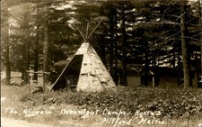 Milford ME Wigwam Overnight Camps c1920s Real Photo Vintage Postcard bhn picture