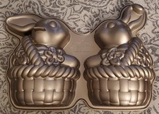 Williams Sonoma Nordic Ware Bunny In Basket Cake Pan Easter New picture