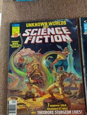UNKNOWN WORLDS OF SCIENCE FICTION #1,3,5,6/1975 CURTIS MONSTER, HORROR MAGAZINE picture