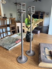 Rare Jens Quistgaard Dansk Iron Tall Candle Holders - Denmark Vintage MCM picture