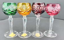 Echt Bleikristall Crystal Cut to Clear Cordial Glasses Set Of Four (German) 4.5