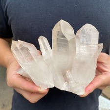 2lb Natural Clear White Quartz Crystal Cluster Rough Healing Specimen picture