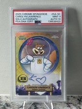 2025 TOPPS CHROME SPONGEBOB 25TH CAROLYN LAWRENCE/SANDY CHEEKS PSA 9 AUTO 10 picture