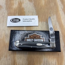Case XX 2015 Harley Davidson Black/Silver 10107 Single Blade Mini Trapper Knife  picture