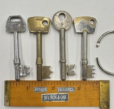 4 Vintage Skeleton Keys genuine made in England picture