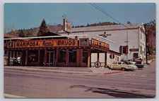 Mariposa CA Rexall Drugs Masonic Lodge Yosemite Hwy 140 Postcard picture