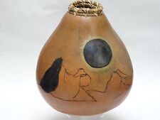 FABULOUS SOUTHWESTERN PAINTED GOURD SIGNED JEAN STARK '91 picture