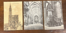 Strassburg Cathedral Architecture & Travel Postcard Lot of 3 unposted picture
