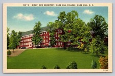 Postcard NC Mars Hill Girls' Dormitory Mars Hill College Linen Unposted B826 picture