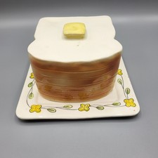 Vintage 1950's Toast Keeper Covered Dish Japan MCM Kitchen Plate Bread Novelty picture