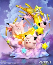 EGG Studios Pokemon Clefable Resin Statue  Clefable Evolution Set With Jirachi picture