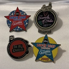 Disney DCA ABC Super Soap Weekend Soap Opera Bistro Pin Set 2001-2003 4 Pins picture