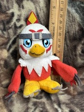 Vintage 2000 Bandai Digimon Friends Hawkmon Plush Rare Anime Sitting picture