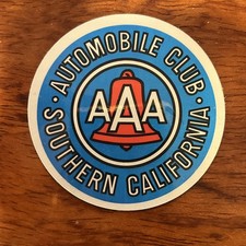 Vtg 1979 Rare AAA Automobile Club STICKER Southern California New Old Stock picture