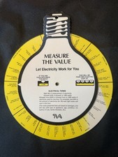 Vintage TVA “Measure The Value” Electricity Wheel Chart picture
