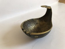 Vintage Maurice Ascalon Pal Bell Bronze Whale Ashtray Pipe Stand Israel Judaica picture