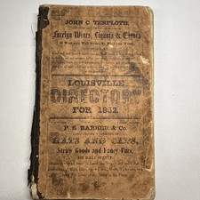 CARON'S Louisville KY DIRECTORY 1852  Book Genealogy Resource History Ads picture