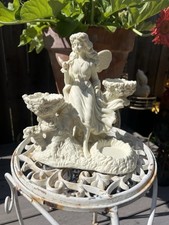 PartyLite Ariana's Garden Fairy Retired Ivory 3 Tea Light Candle Holder picture