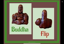 Buddha Funny Birthday Gift Middle Finger Statue Sculpture Buddhism Figure Happy picture