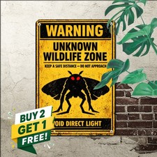 Caution Bigfoot Sasquatch Area Retro Metal Tin Sign Funny Wall Art 8x12 picture