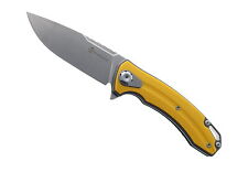 Maxace Folding Knife Yellow G10 Handle M390 Plain Edge MBM203 picture