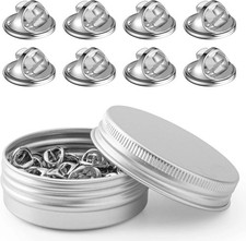 50PCS Metal Locking Pin Backs, Pin Keepers Locking Clasp, Badge Insignia Pin Bac picture