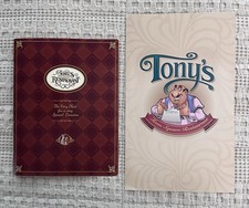 Vintage Lot of 2 Disney World Tony's Town Square Menu Magic Kingdom Lady & Tramp picture