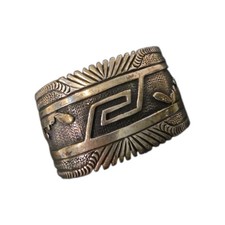 VTG Navajo Sterling Silver Bracelet Signed 925 64 Grams 925 Native American picture