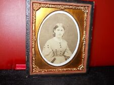 1/9th Size Callotype of young lady in half case picture