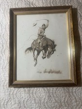 Vintage Western Cowboy Rodeo Framed Print 11x14 Rustic Ranch Wall Art picture