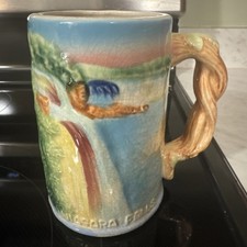 Vintage Niagara Falls Souvenir Coffee Mug Beer Stein Twisted Vine Handle 3D picture