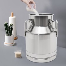 10 Liter Round Stainless Steel Milk Storage Can Milk Jug Transport Sealed Bucket picture