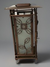 Vintage Home Interiors Bronze Lantern Floral Pattern Candleholder 9.75 in Tall picture