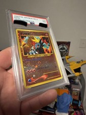 PSA 9 2000 Pokémon Japanese Neo 2 Entei #244  x2 Swirl Promo Reverse Foil Card picture