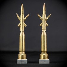 Pair of Bullet Crosses from 2st World War | Mid 1900s Trench Art | 11.8'' picture